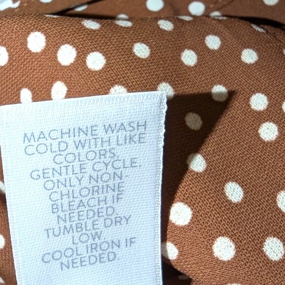 NWT J. Jill | Brown Polka Dot Wearever Easy-Care Woven Wide-Leg Crops | Size XS - Picture 13 of 13